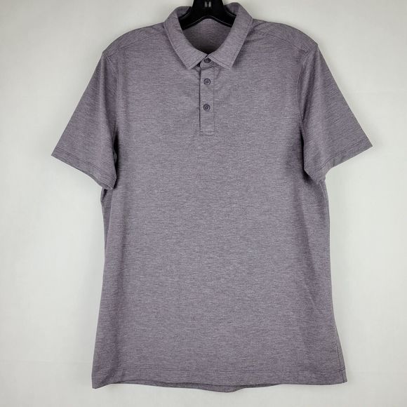 Lululemon Evolution Polo Shirt Mens Small Purple Performance Golf Travel - Picture 2 of 10